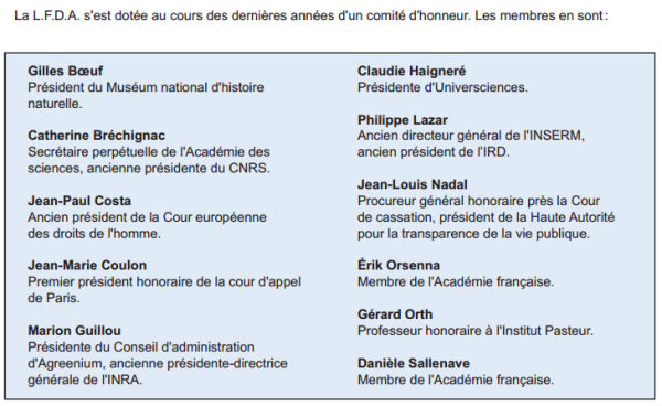LFDA comite d honneur